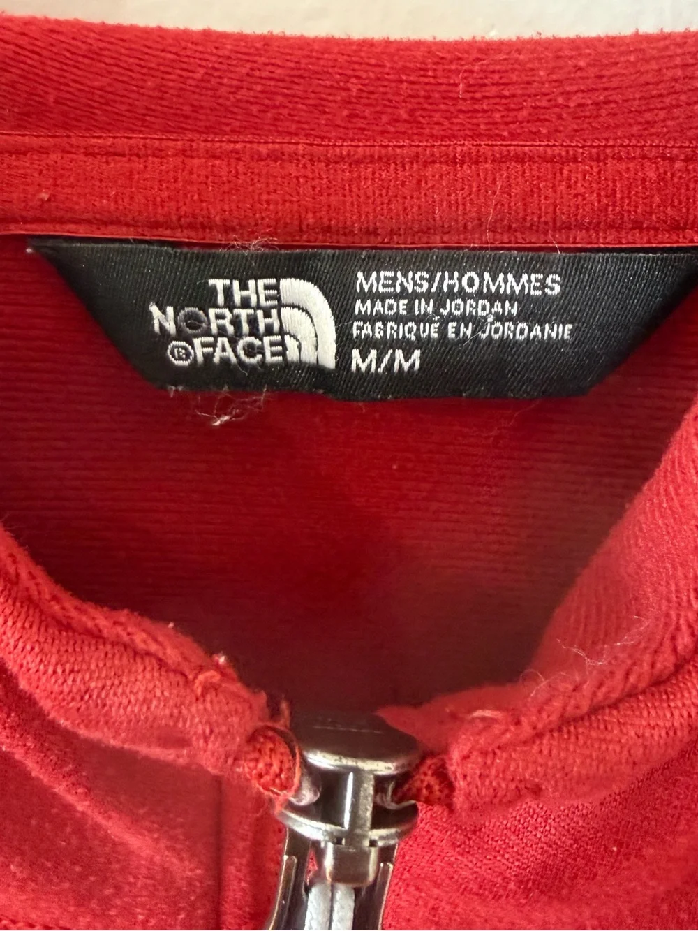 The North Face Hoodie Mens M Canyonlands Full Zip Fleece Red Medium Hiking